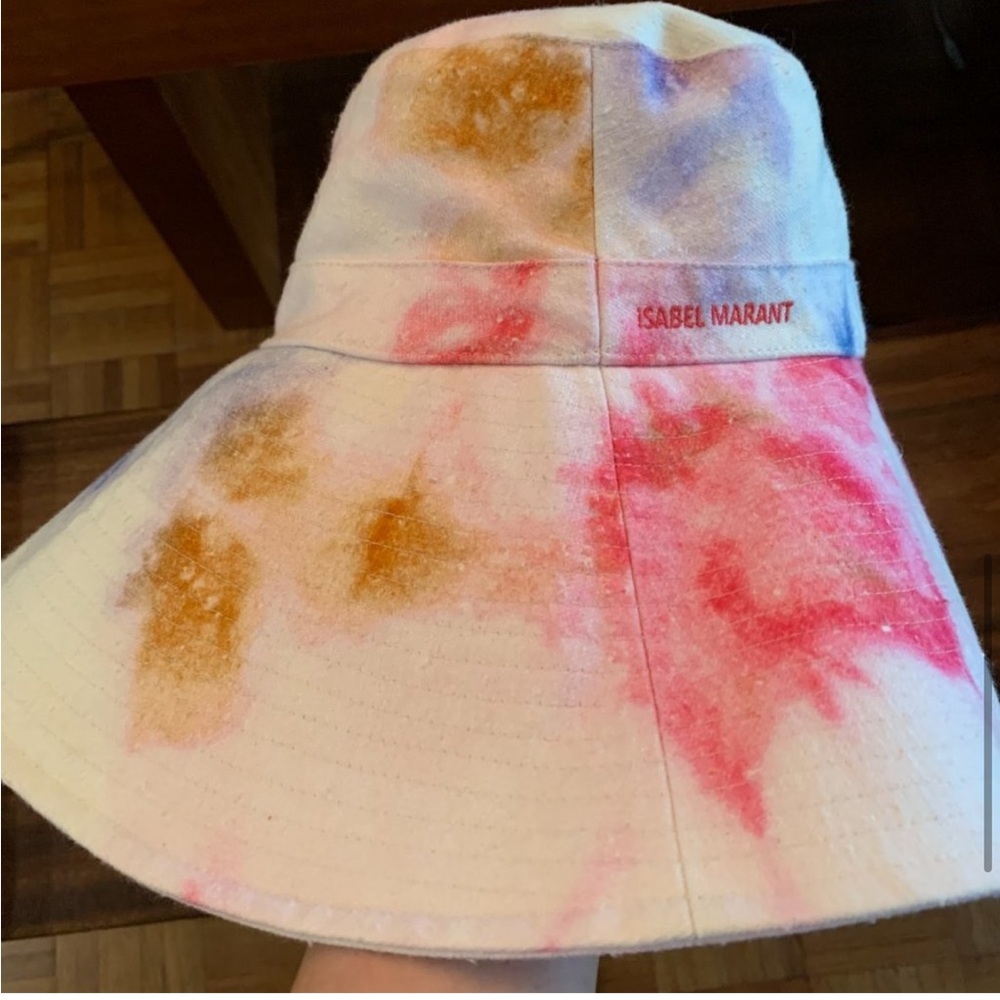 Isabel Marant Noliea Tie Dye Cotton Bucket Hat - Picture 7 of 9